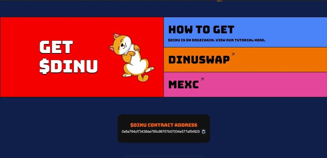 DOGE INU Website Homepage